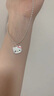虔生緣老鳳凰999純銀Hellokitty貓吊墜項鏈女款可愛(ài)凱蒂貓女孩兒童子寶 3毫米40厘米老鳳祥同款 曬單實(shí)拍圖