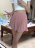 緋垚冰絲百褶裙垂感顯瘦清涼純色高腰防走光短裙學(xué)生半身A字裙蓬蓬裙 M 曬單實(shí)拍圖