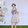 紫涵（ZIHAN）紫涵泡泡袖方領(lǐng)花苞裙女夏季甜美減齡收腰顯瘦印花連衣裙 清新紫 M 曬單實拍圖