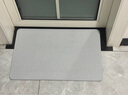 foojo 硬硅藻泥吸水地墊 浴室腳墊 衛(wèi)生間吸水墊門口防滑墊60x39cm灰 曬單實拍圖