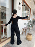 魅樂凱女童爵士舞服裝少兒嘻哈舞蹈練功服jazz女童裝女團走秀演出服套裝 口袋黑衣+黑長褲 150 （上衣偏小/褲子標(biāo)準(zhǔn)） 曬單實拍圖