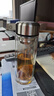 京東京造雙層加厚玻璃杯 無(wú)鉛高硼硅帶茶隔水杯304茶隔泡茶杯男士360mL 曬單實(shí)拍圖