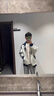 卡圖弛美式高街拼接運動夾克男秋季重磅潮牌條紋棒球服衛(wèi)衣痞帥寬松外套 白灰色常規(guī) XL 曬單實拍圖