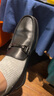 皮爾卡丹（pierre cardin）男鞋商務套腳緩震軟底不易累腳頭層軟牛皮鞋舒適透氣耐磨樂福鞋 黑色 25新貨 40 曬單實拍圖