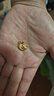 Lossot七夕禮物女生可愛足金星月蛇黃金吊墜女5D硬金蛇生肖本命年項(xiàng)鏈 曬單實(shí)拍圖