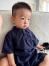 G.DUCKKIDS小黃鴨童裝男童夏季套裝兒童衣服男寶寶運動服純棉夏裝短袖兩件套 藏青色 90 尺碼建議1~2歲cm 曬單實拍圖