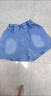 韓絲梵牛仔短褲女外穿寬松顯瘦百搭減齡高腰松緊腰闊腿褲休閑五分褲子女 706藍色 L 【建議120-140斤】 曬單實(shí)拍圖