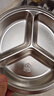 美廚（maxcook）304不銹鋼餐盤飯盒分格 快餐盤學生餐盒三格加厚25.5cm MCFT813 曬單實拍圖