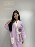 暖優(yōu)純棉紗布浴袍可穿式吸水全棉女成大人睡袍夏季洗澡浴衣薄2025新款 肌膚白:彩紗浴袍 L碼【適合100-130斤穿】 曬單實拍圖