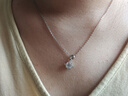 唯一（Winy）一克拉莫桑石純銀項鏈女款2026新款吊墜生日禮物送輕奢女友老婆 曬單實(shí)拍圖