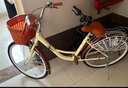 永久（FOREVER）自行車(chē)青少年學(xué)生單速變速通勤車(chē)城市上班代步淑女低跨度腳踏單車(chē)  復古米黃 單速 尊享版/雙層鋁輪 24寸【推薦身高150-175cm】 曬單實(shí)拍圖