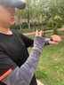 JEEP男士冰絲加長加寬冰袖夏季大碼寬松防曬袖套防紫外線套袖手臂護(hù)袖 深灰【冰袖】 曬單實拍圖