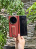 樂比億vivo x fold5手機殼新款腕帶支架vivox fold5折疊屏男電鍍真皮保護套中軸全包防摔vivoxfold5外殼 【鈦度黑】頭層牛皮丨磁吸腕帶丨旋轉(zhuǎn)支架 曬單實拍圖