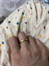 水貝黃金足金999碎碎冰龍鱗戒指5D黃金戒指女款小克重工藝送老送閨蜜 碎碎冰戒指12圈口+金重約1克 曬單實拍圖