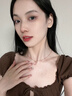 法蔻 FARCOKO粉水晶項鏈女新款輕奢高級感鎖骨鏈吊墜七夕情人節生日禮物送女友 粉水晶項鏈【全國倉/極速達】 曬單實(shí)拍圖
