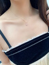 法蔻彩金色項鏈女銀四葉草吊墜鎖骨鏈頸鏈七夕情人節(jié)禮物送女友 玫瑰金色 曬單實拍圖
