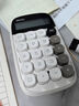 得力計算器高顏值計算機高鍵盤(pán)小學(xué)生用考試專(zhuān)用辦公室財務(wù)會(huì )計計算器可愛(ài)便攜商務(wù)用桌面機械電腦按鍵 月光白（電腦按鍵）送電池 曬單實(shí)拍圖