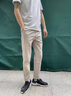 Foss Phil冰絲商務(wù)九分西褲男士夏季薄款涼感抗皺直筒休閑褲K215淺卡其XL 曬單實(shí)拍圖