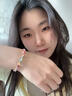 中國黃金（CHINA GOLD）永生玫瑰花黃金手鏈女款足金轉(zhuǎn)運珠編織手繩情人節(jié)生日禮物送女友 【今/次日達】永生玫瑰花手繩+6銀珠【彩繩】 曬單實拍圖