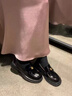 QIPUSEN品牌樂(lè)福鞋女厚底真皮透氣皮鞋女2025秋季新品女鞋復(fù)古百搭鞋子女 黑色 34 曬單實(shí)拍圖