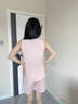 浪莎睡衣女夏季薄款2025年無袖冰絲短褲家居服可外穿莫代爾背心套裝 25739背心+短褲 L 建議100-120斤 曬單實拍圖