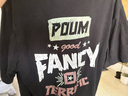 POUM美式復古純棉短袖男女士夏季潮流寬松大碼休閑t恤上衣PH16黑色S 曬單實(shí)拍圖