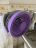 林邊桌面小風(fēng)扇家用學(xué)生宿舍辦公靜音臺面空氣循環(huán)扇10寸可充電長(cháng)續航便攜迷你壁掛兩用電風(fēng)扇 魅影紫10寸-語(yǔ)音【充/插電兩用】 曬單實(shí)拍圖
