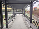 幽之藤家具（YOUZHITENG）鋁合金四角亭子別墅新中式戶外水榭小院花園公園庭院室外涼亭定制 3.4米四角亭斜形靠背座椅咖啡色 曬單實拍圖