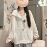 SNYDER WEAR2025年針織開衫夏季薄款外套韓版休閑外搭寬松學(xué)院風(fēng)防曬罩衫上衣 白色 薄款 S (建議75-95斤) 曬單實(shí)拍圖