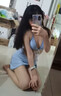 時(shí)島失約的海泳衣女性感高級感辣妹比基尼泳衣女連體胸墊泳衣小胸顯大 85-105斤 M 曬單實(shí)拍圖