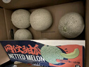 京鮮生 網(wǎng)紋蜜瓜 2粒裝 凈重4-5斤 單果2斤起 生鮮水果禮盒 曬單實(shí)拍圖