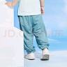 歌瑞家（greatfamily）兒童褲子夏季男寶寶吸汗透氣網(wǎng)面針織九分褲嬰裝下裝樂友 淺綠 80cm 曬單實拍圖
