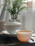 景德鎮(zhèn)（jdz）陶瓷蓋碗白瓷茶具家用三才蓋碗泡茶杯甜白茶碗建軍節(jié)軍人禮物初見 曬單實拍圖