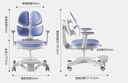 護(hù)童（Totguard）兒童學(xué)習(xí)椅可調(diào)節(jié)升降學(xué)生正姿四背坐姿椅 G985_奇思藍(lán) 帶腳踏 曬單實(shí)拍圖