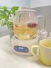美的（Midea）花漾0膠水全玻璃全自動養(yǎng)生壺 辦公室多功能煮茶壺 燒水壺恒溫電熱水壺煮茶器花茶壺1L YS10B101 曬單實(shí)拍圖