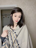 EORVEINT披肩女2025新款夏季防曬外搭民族風(fēng)斗篷空調(diào)房加厚披肩高級(jí)感毯子 空竹圖騰灰米 寬度：90cm長(zhǎng)度：180cm 曬單實(shí)拍圖