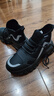星期六老爹鞋女高幫厚底增高運動(dòng)跑步休閑鞋2026新款時(shí)尚百搭鞋子 黑色 38 標準碼 曬單實(shí)拍圖