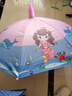 卡通兒童雨傘晴雨兩用傘小孩傘自動(dòng)傘安全兒童傘長(zhǎng)柄手動(dòng)開(kāi)合便攜 【美人魚(yú)】【8骨防水套款】 曬單實(shí)拍圖