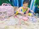 翎喏英國奶油膠咕卡套裝兒童玩具女孩生日禮物DIY手工咕盤貼紙貼 14種玩法998件咕卡禮盒+展架 曬單實拍圖