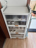 摩霄鞋柜家用門(mén)口玄關(guān)柜鋼制多層收納柜子 白色三門(mén)七層長(cháng)500 曬單實(shí)拍圖