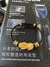 蓓影 黃金貔貅手鏈男女款足金轉(zhuǎn)運(yùn)珠招財(cái)本命年情侶手串520情人節(jié)禮物 黑繩大號(hào)貔貅+2個(gè)轉(zhuǎn)運(yùn)珠 約3.3克 曬單實(shí)拍圖