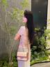CinvaiKrose高級感包包女包2025年新款斜挎包單肩包小方包生日七夕情人節(jié)禮物 卡其配棕【送女友老婆走心實用】 曬單實拍圖
