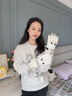 夏洛熊 XALORXION滑雪手套女冬季可愛卡通保暖觸屏戶外騎行防風寒防水加絨手套 SK標-粉黃 曬單實拍圖