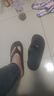 回力人字拖男夏季新款外穿防滑耐磨厚底夾腳拖鞋男士高端沙灘拖鞋 黑色 42-43 曬單實(shí)拍圖
