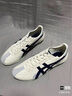 Onitsuka Tiger鬼塚虎RUNSPARK男女秋冬復古舒適運動(dòng)休閑鞋 米色/深藍色 37 曬單實(shí)拍圖