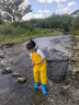 斐月伽趕海服兒童連體下水褲防水褲涉水雨褲雨鞋一體幼兒園玩沙水衣服 黃色背帶褲 30 (鞋內長(cháng)19CM) 曬單實(shí)拍圖