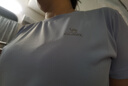 駱駝（CAMEL）速干運動服女短袖T恤褲跑步兩件套裝 J25BAXLN076 剛?cè)岱?黑 L 曬單實拍圖