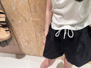 MARDI官方正品韓系抽繩運動(dòng)短褲25夏新款松緊腰時(shí)尚輕奢百搭甜美休閑褲 DS201 黑色 均碼 曬單實(shí)拍圖