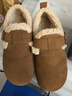 西遇毛毛勃肯鞋女加絨2025新款冬季全包復古雪地靴一腳蹬外穿棉鞋 棕黃色 （預售20天） 37 曬單實(shí)拍圖