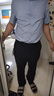 九牧王（JOEONE）【小黑褲3.0】休閑褲男褲免燙高彈2025秋季易打理褲子商場同款 合體版+黑色+JB1EX80823 34 碼175/84A(2.58)尺86cm 曬單實(shí)拍圖